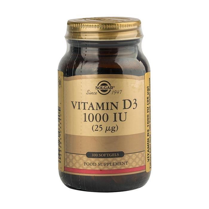 Solgar Vitamin D3 1000 IU 100 Yumuşak Kapsül