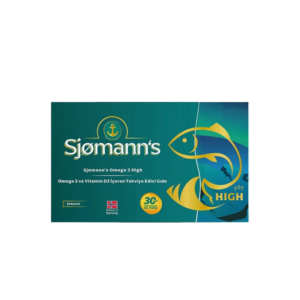 Sjomann’s Omega 3 ve Vitamin D3 Çiğnenebilir Jel Form 30 Adet