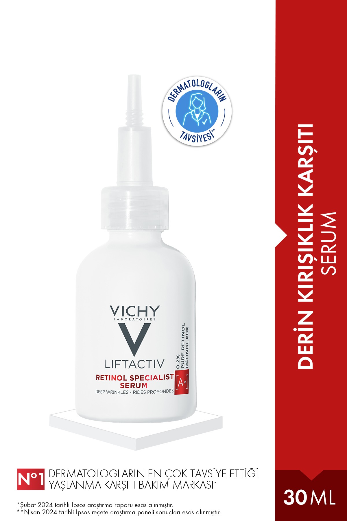 Vichy Liftactiv Yaşlanma Karşıtı Retinollü Cilt Bakım Serumu 30 ml