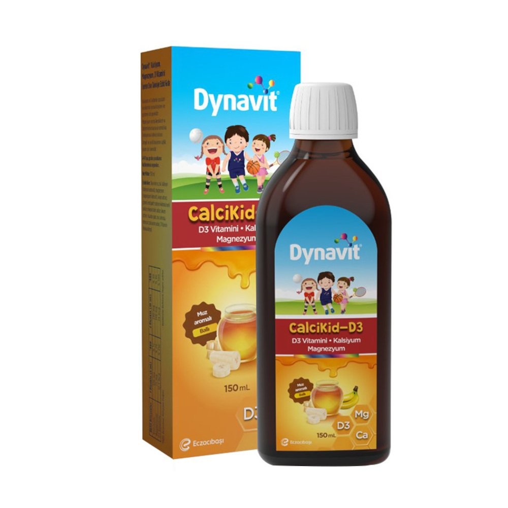 Dynavit Calcikid-D3 Kalsiyum ve Vitamin D 3 İçerikli Şurup 150 ml