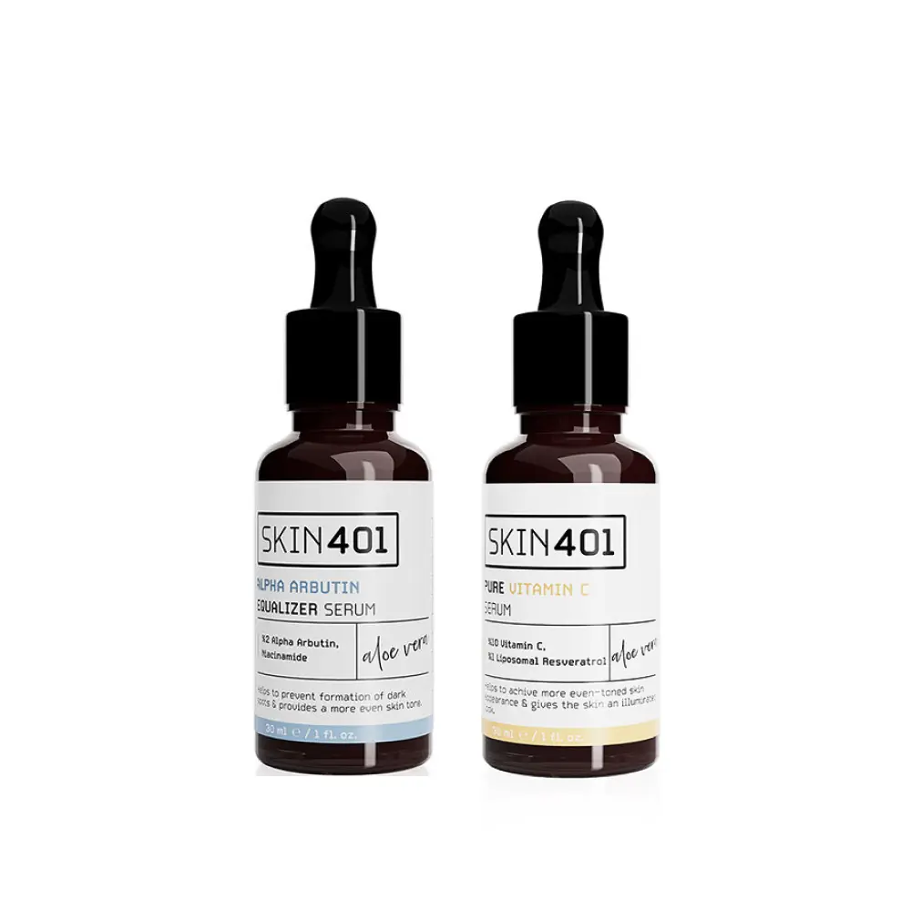 Skin401 Cilt Aydınlatmaya Yardımcı Serum İkili Set