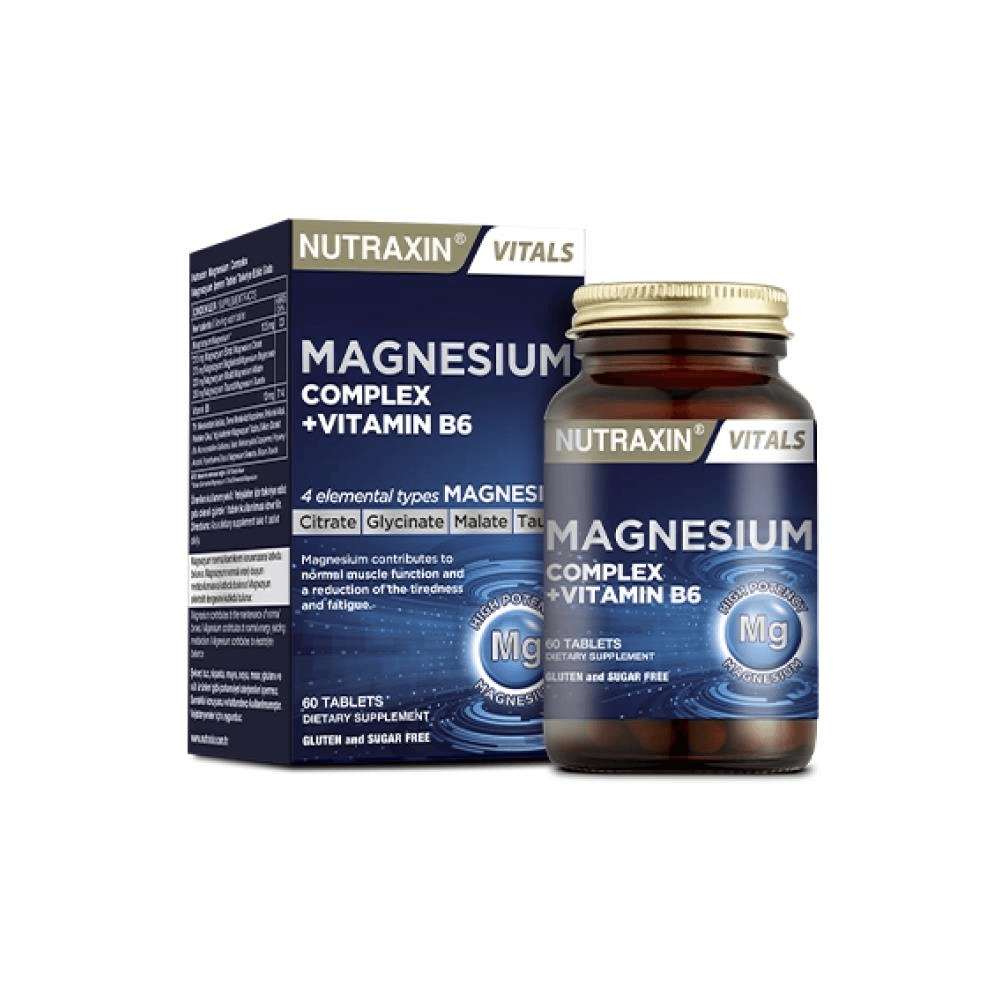 Nutraxin Magnesium Complex Vitamin B6 60 Tablet 8680512632108 Kozvit