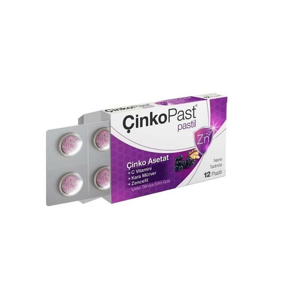 Lipozone Çinkopast Nane Zencefil Karamürver 12 Pastil