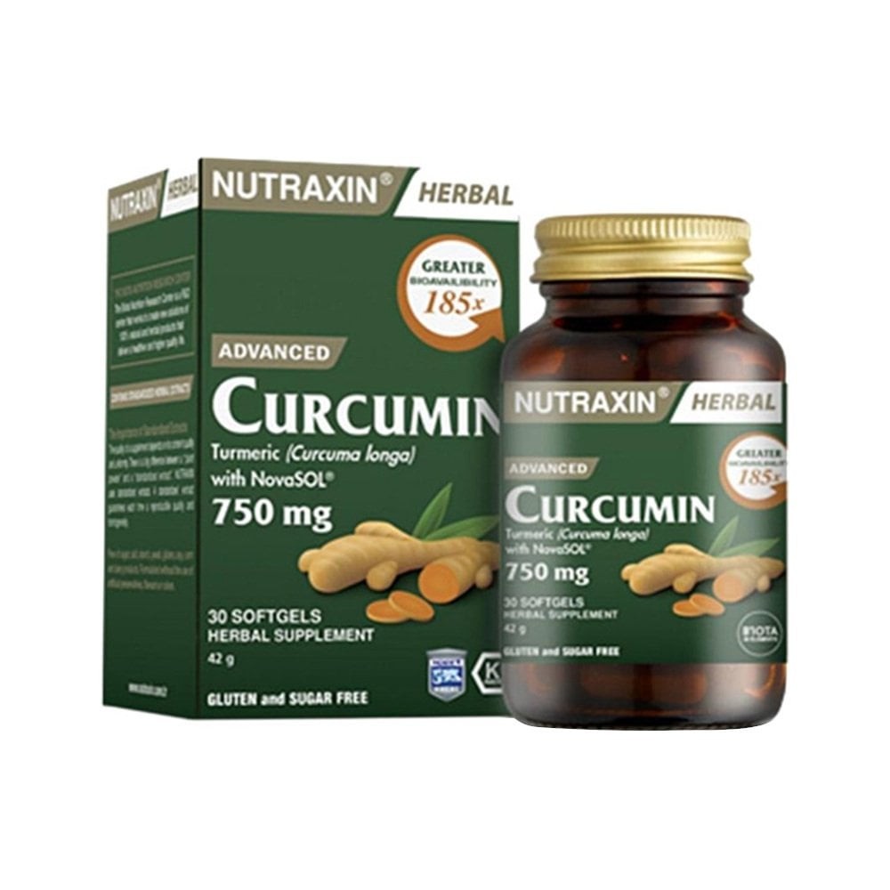 Nutraxin Advanced Curcumin 750 mg 30 Yumuşak Kapsül