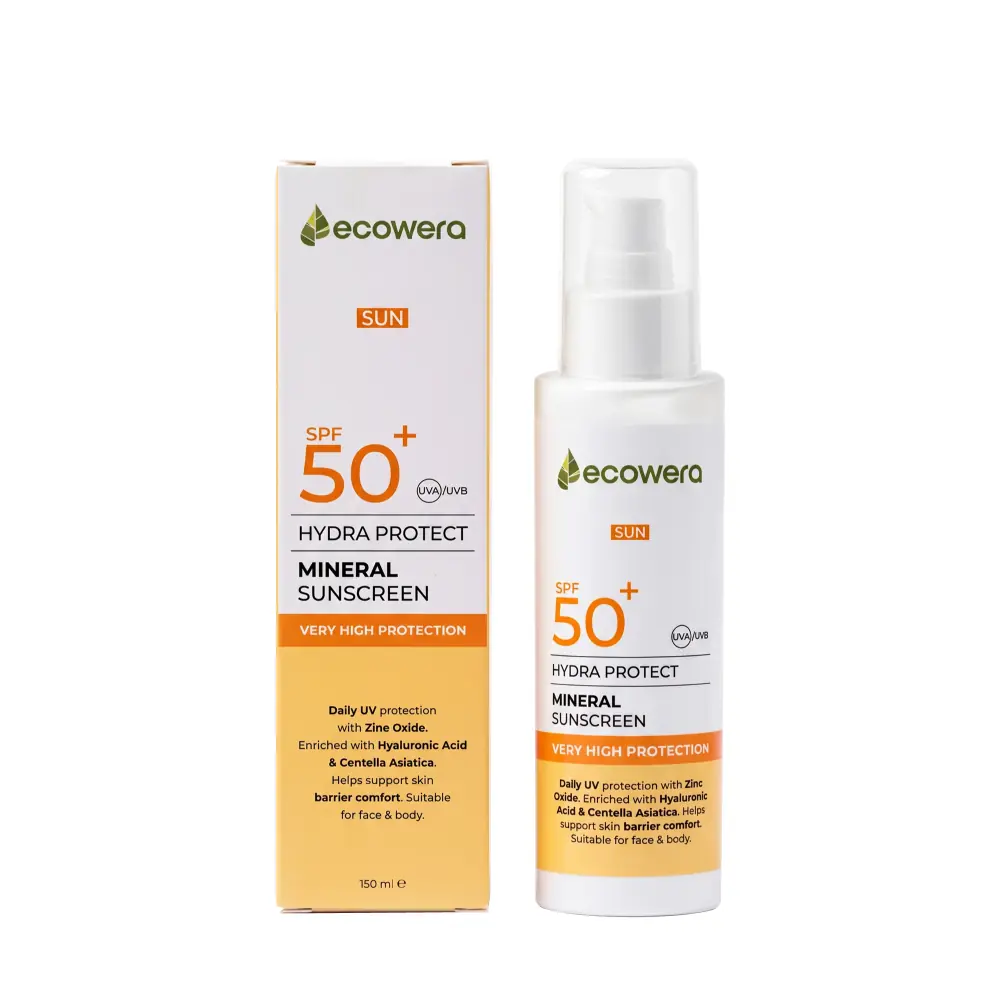 Ecowera Hydra Protect SPF50+ Nemlendirici ve Onarıcı Mineral Güneş Kremi