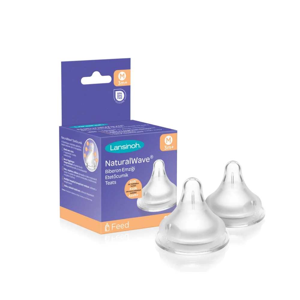 Lansinoh Natural Wave Biberon Emziği Orta Akışlı