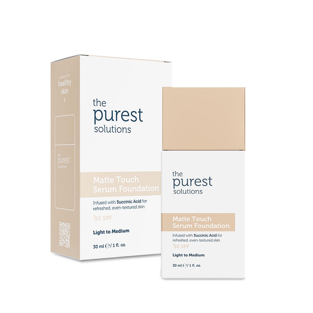 The Purest Solutions Matte Touch SPF50+ Sebum Dengeleyici ve Matlaştırıcı Serum Fondöten 30 ml - Light to Medium
