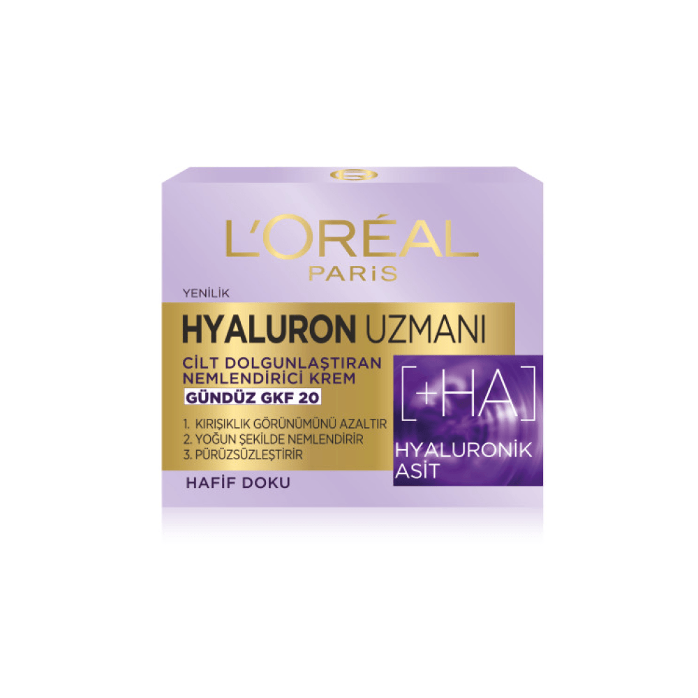 Loreal Paris Hyaluron Uzmanı Cilt Dolgunlaştıran Nemlendirici Gündüz Kremi GKF 20 50 ml