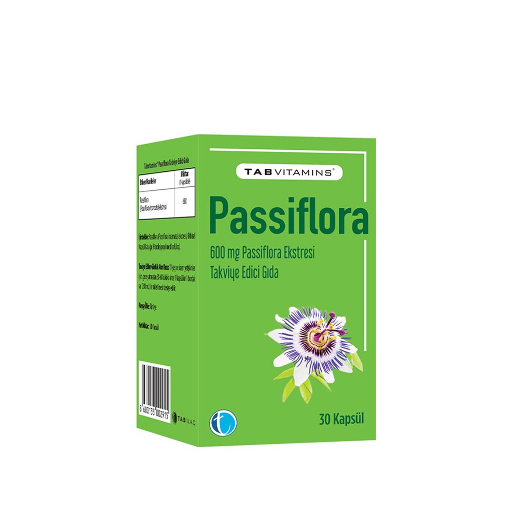 Tab İlaç Tabvitamins Passiflora Ekstresi 30 Kapsül