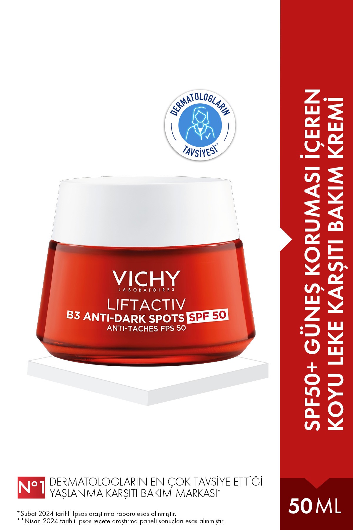 Vichy Liftacitv B3 Koyu Leke Karşıtı SPF50+ Krem 50 ml