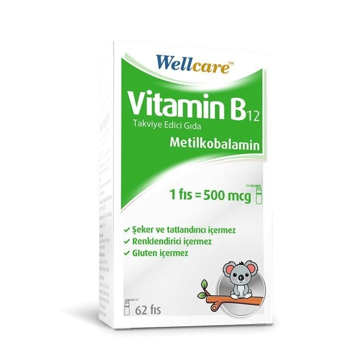 Wellcare Vitamin B12 Metilkobalamin 500 mcg Dil  Altı Sprey 5 ml