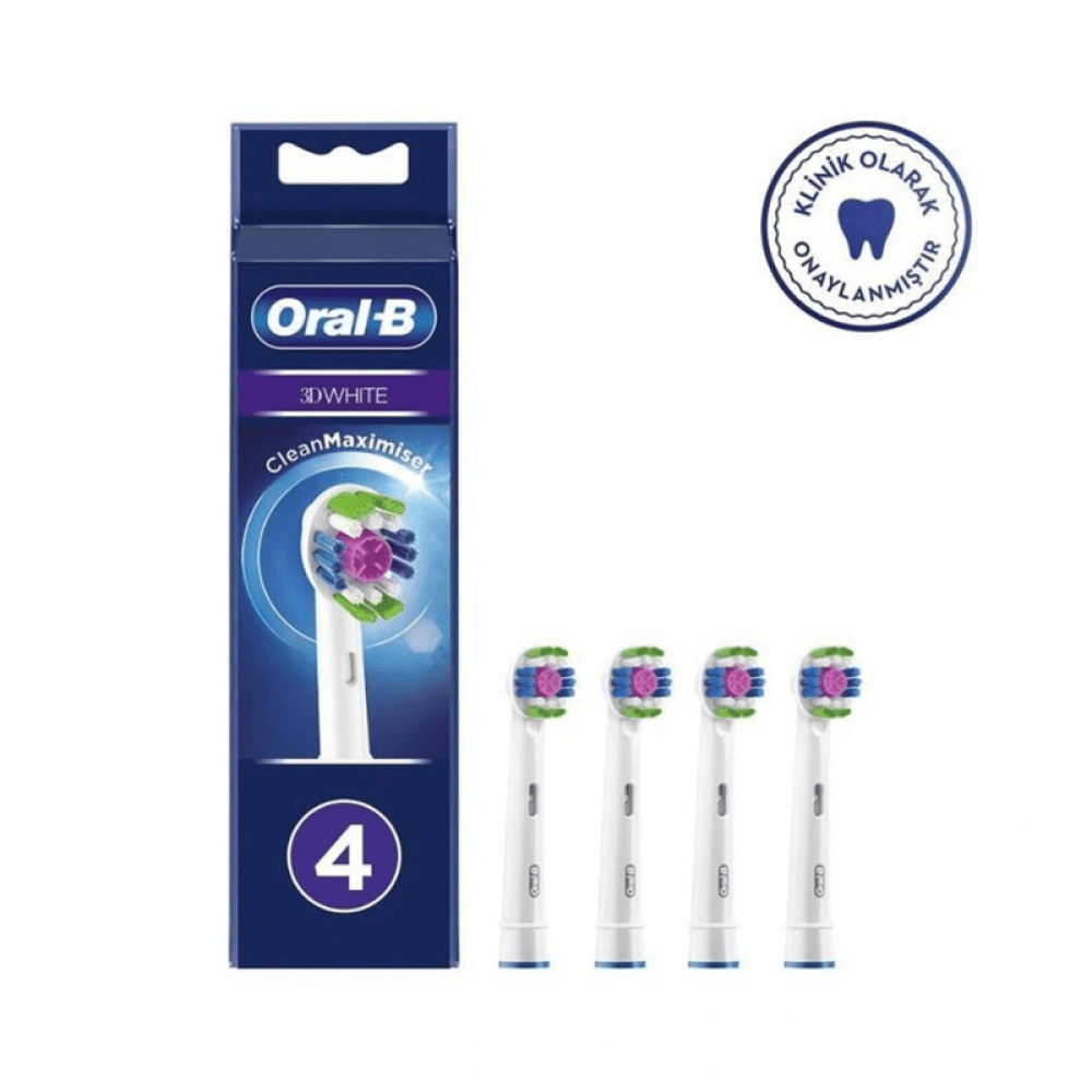 Oral-B 3D White 3 Boyutlu Beyazlık Şarjlı Diş Fırçası Yedek Başlık 4lü