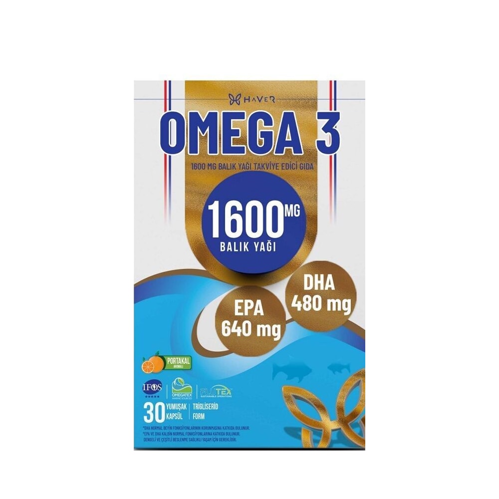 Haver Omega 3 1600 mg Balık Yağı 30 Kapsül