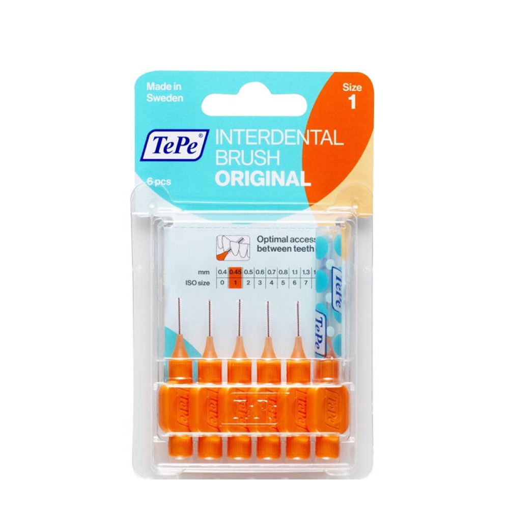 TePe Interdental Brush Blister Diş Arayüz Fırçası 0.45 mm 6'lı - Turuncu