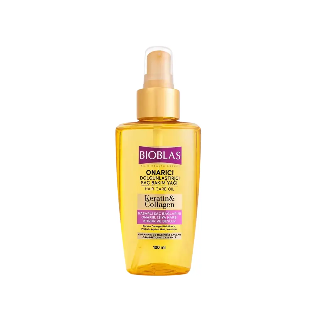 Bioblas Keratin Collagen Dolgunlaştırıcı Saç Bakım Yağı 100 ml
