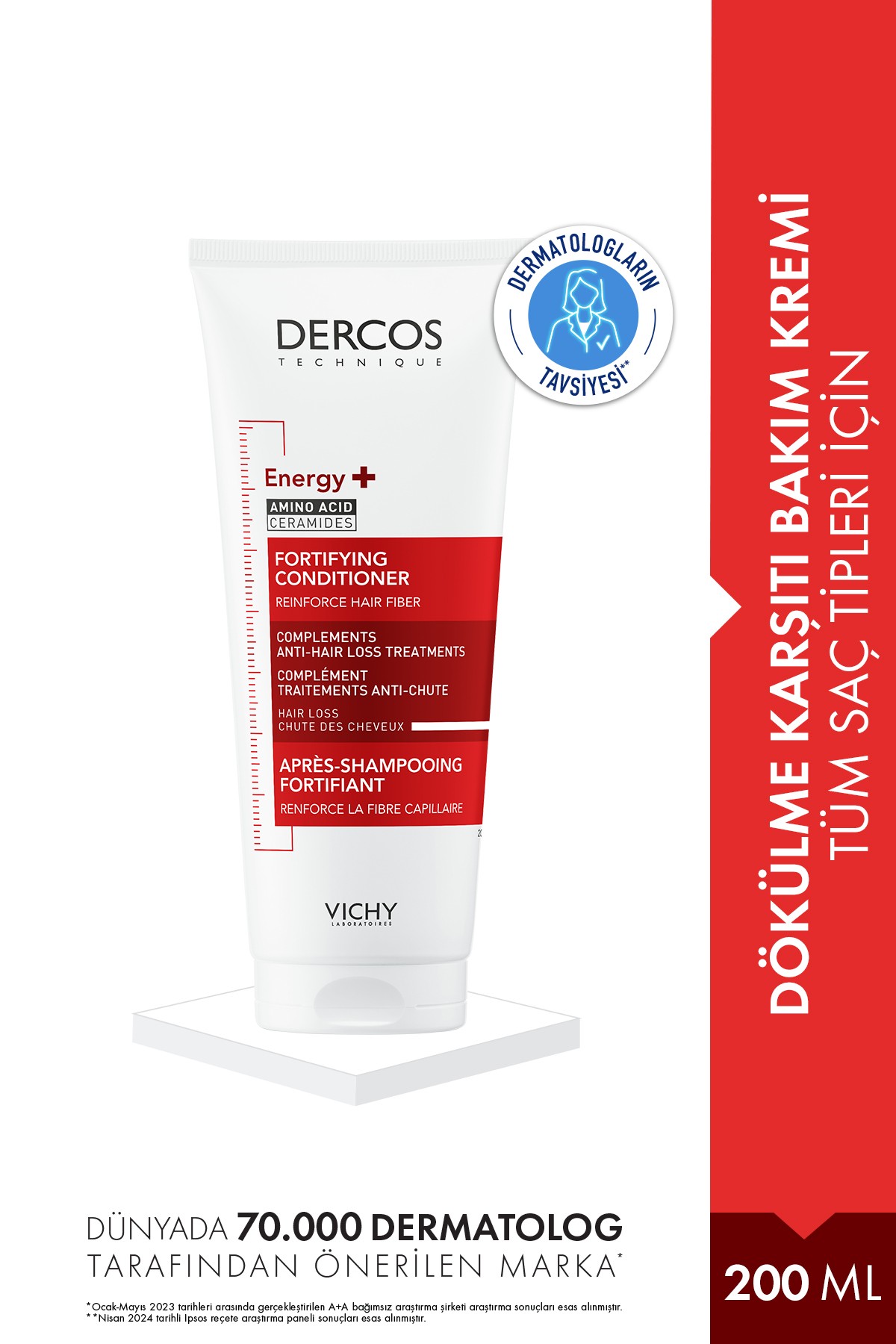 Vichy Dercos Energisant Dökülme Karşıtı Saç Kremi 200 ml