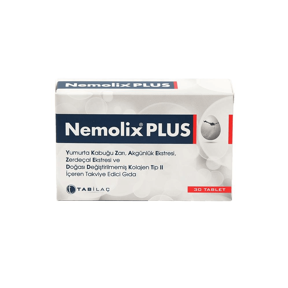 Nemolix Plus Tip II Kolajen - Yumurta Kabuğu Zarı 30 Tablet