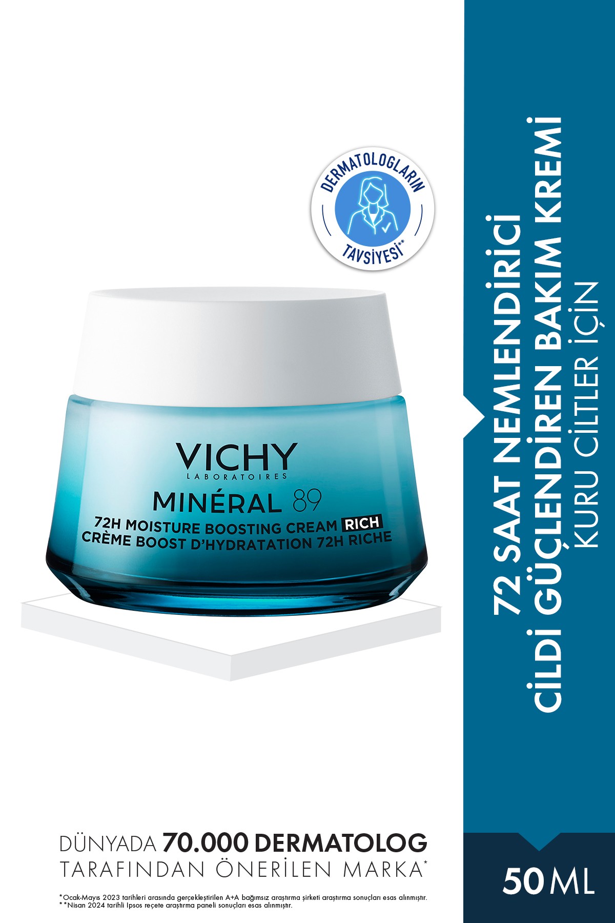 Vichy Mineral 89 Rich Moisture Boosting Cream 50 ml