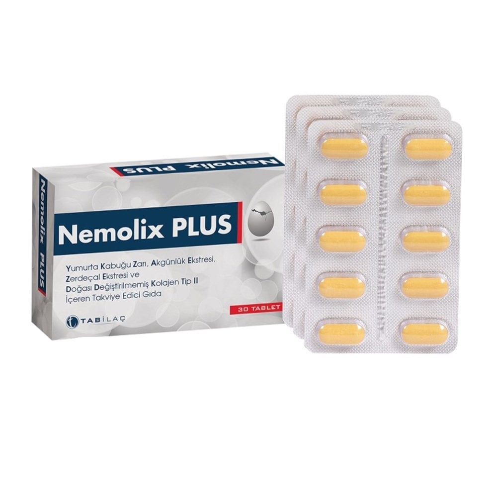 Nemolix Plus Tip II Kolajen - Yumurta Kabuğu Zarı 30 Tablet