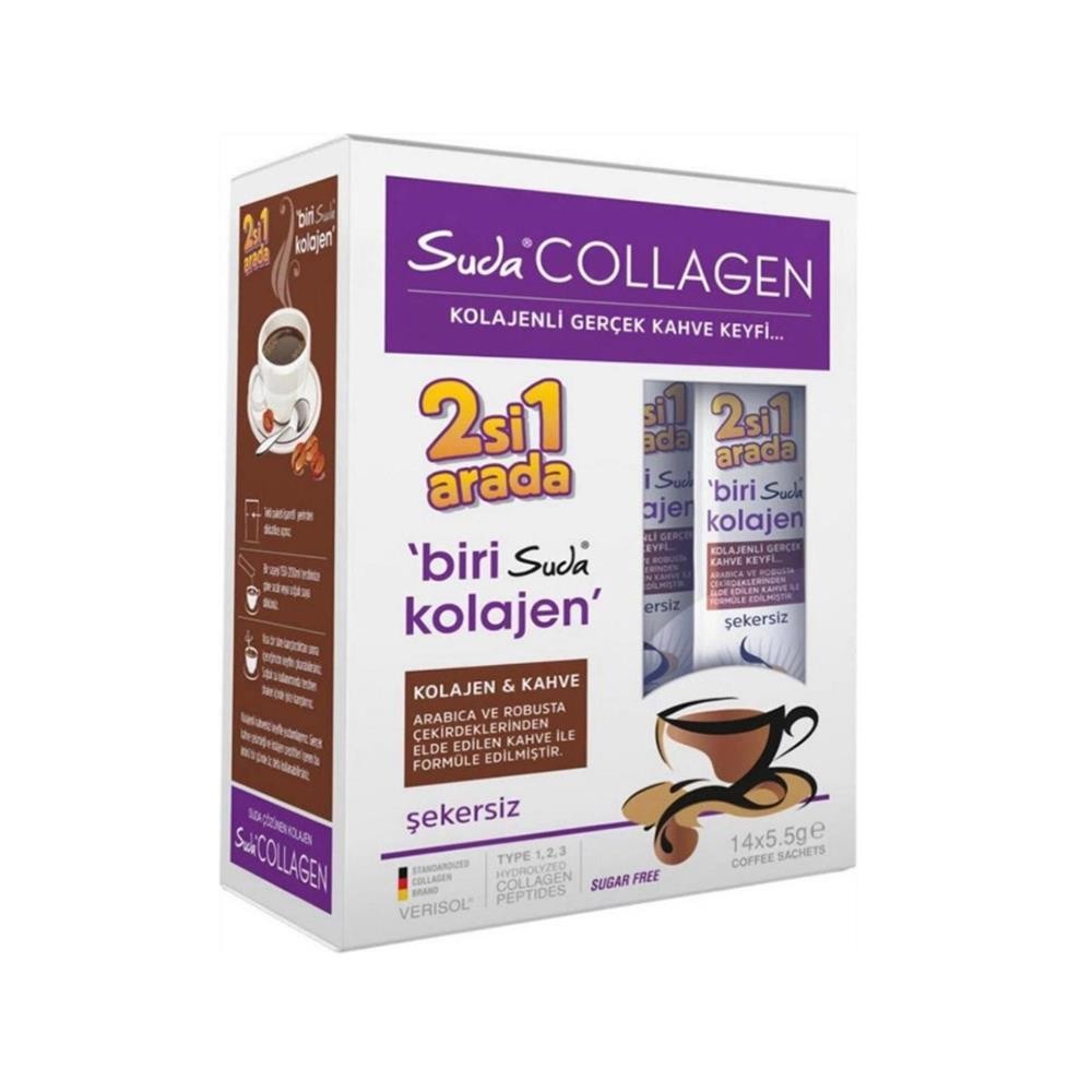 Suda Collagen 2si 1 Arada Kahve & Kolajen 14 Saşe x 5,5 gr