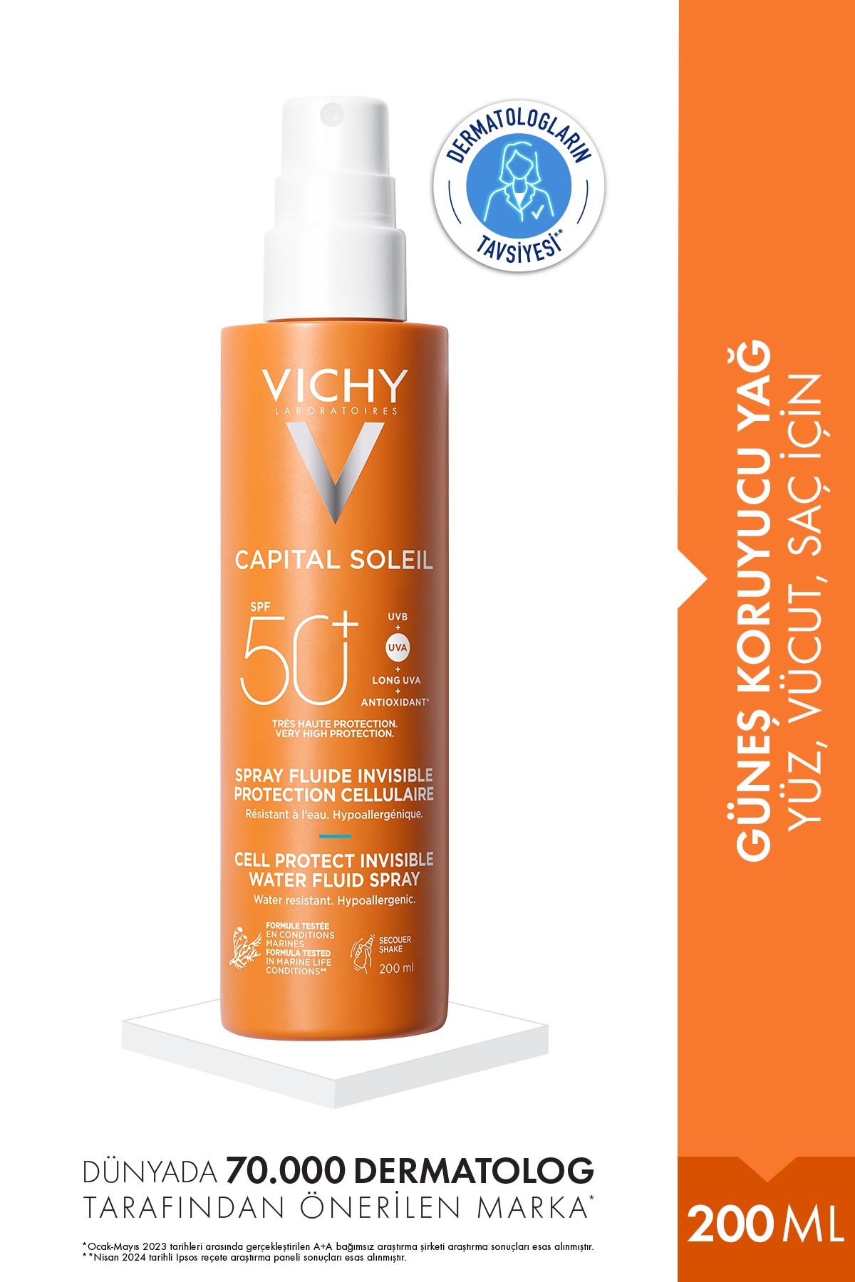 Vichy Capital Soleil SPF 50+ Güneş Koruyucu Sprey  200 ml