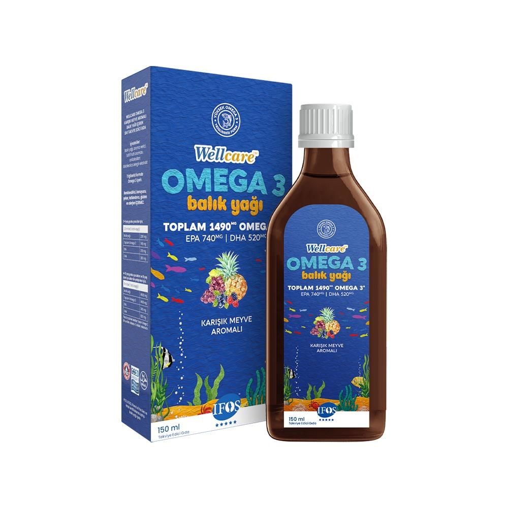 Wellcare Omega 3 Karışık Meyve Balık Yağı