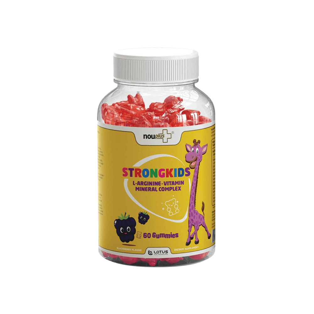 Nouplus Strongkids Gummies Böğürtlen Aromalı Mutivitamin 60 Tablet