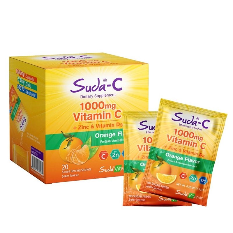 Suda Vitamin Suda C Orange Portakal 20 Saşe