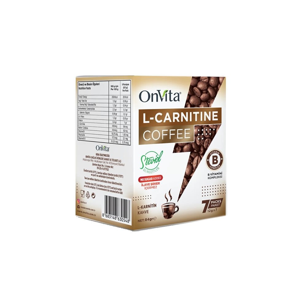 OnVita L-Carnitine Coffee Kahve 7x12 gr