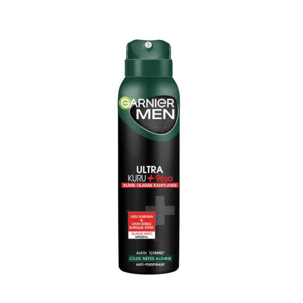 Garnier Men Ultra Kuru+ Sprey Deodorant 150 ml