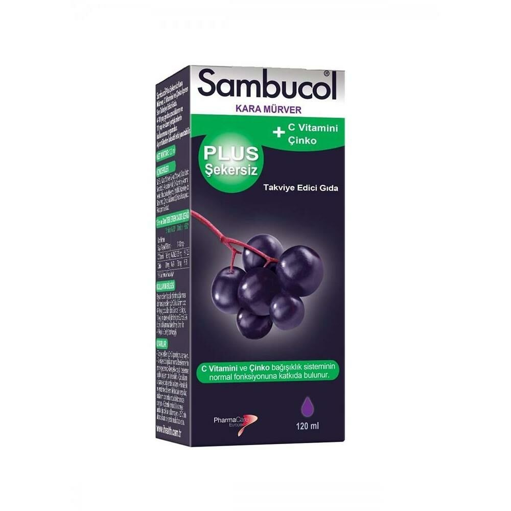 Sambucol Plus Şekersiz Şurup 120 ml