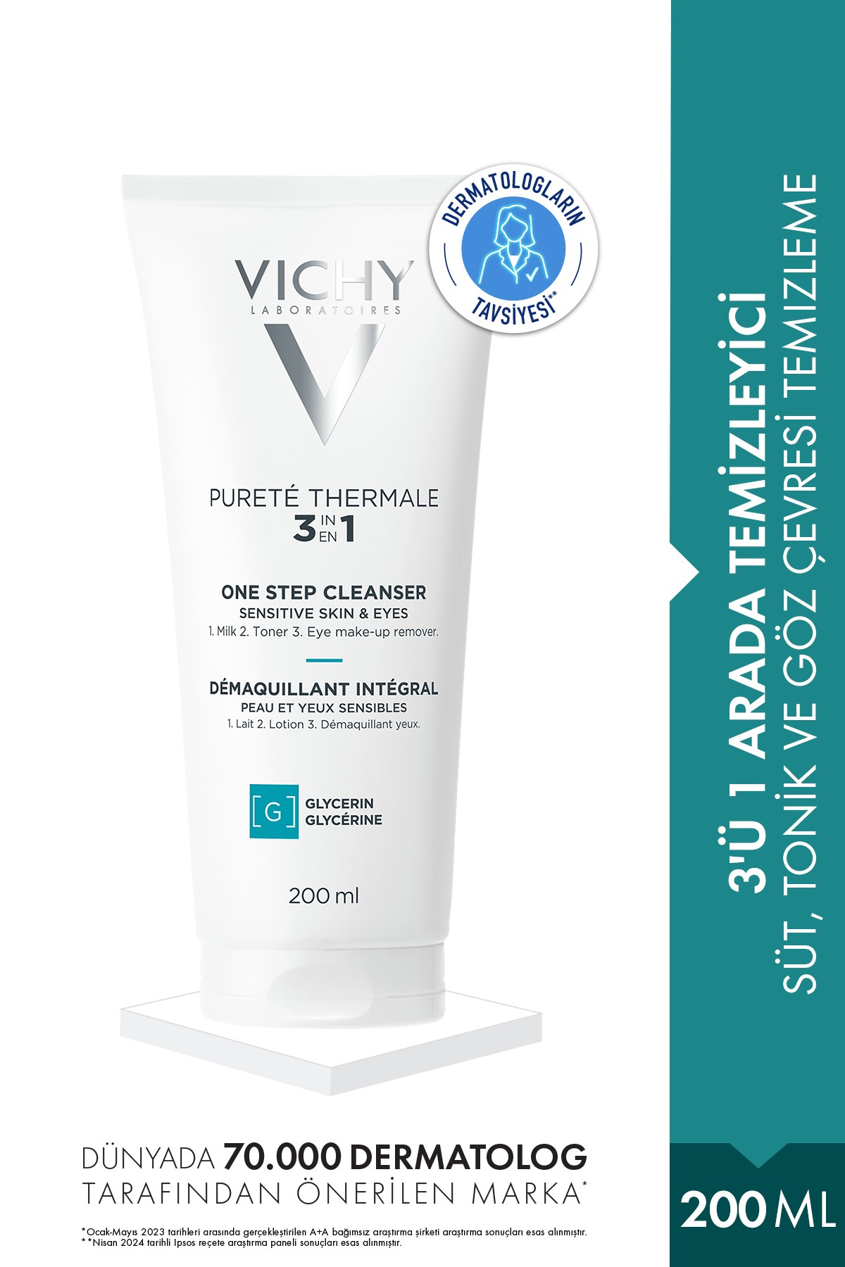 Vichy Purete Thermale Demaquillant Integral Temizleyici Süt 200 ml