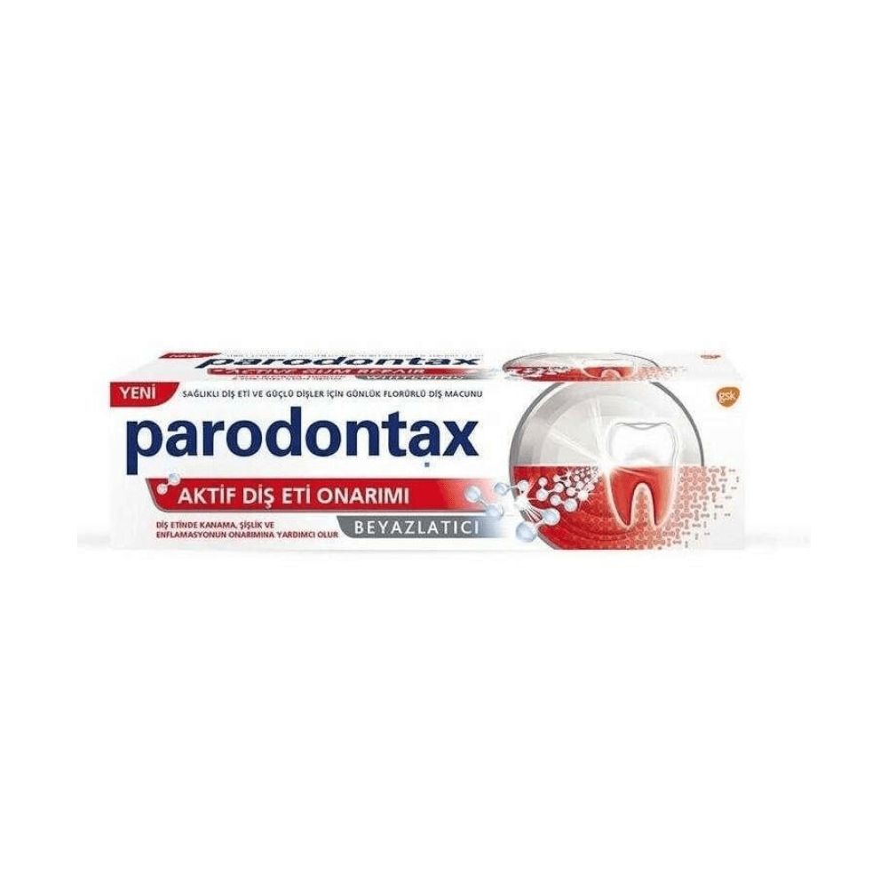 Parodontax Aktif Diş Eti Onarımı Ferahlık + Beyazlatıcı Diş Macunu 75 ml