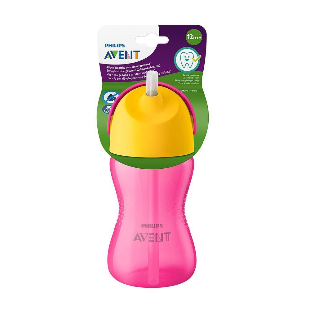 Philips Avent SCF79802 Desenli Pembe Pipetli Bardak 300 ml