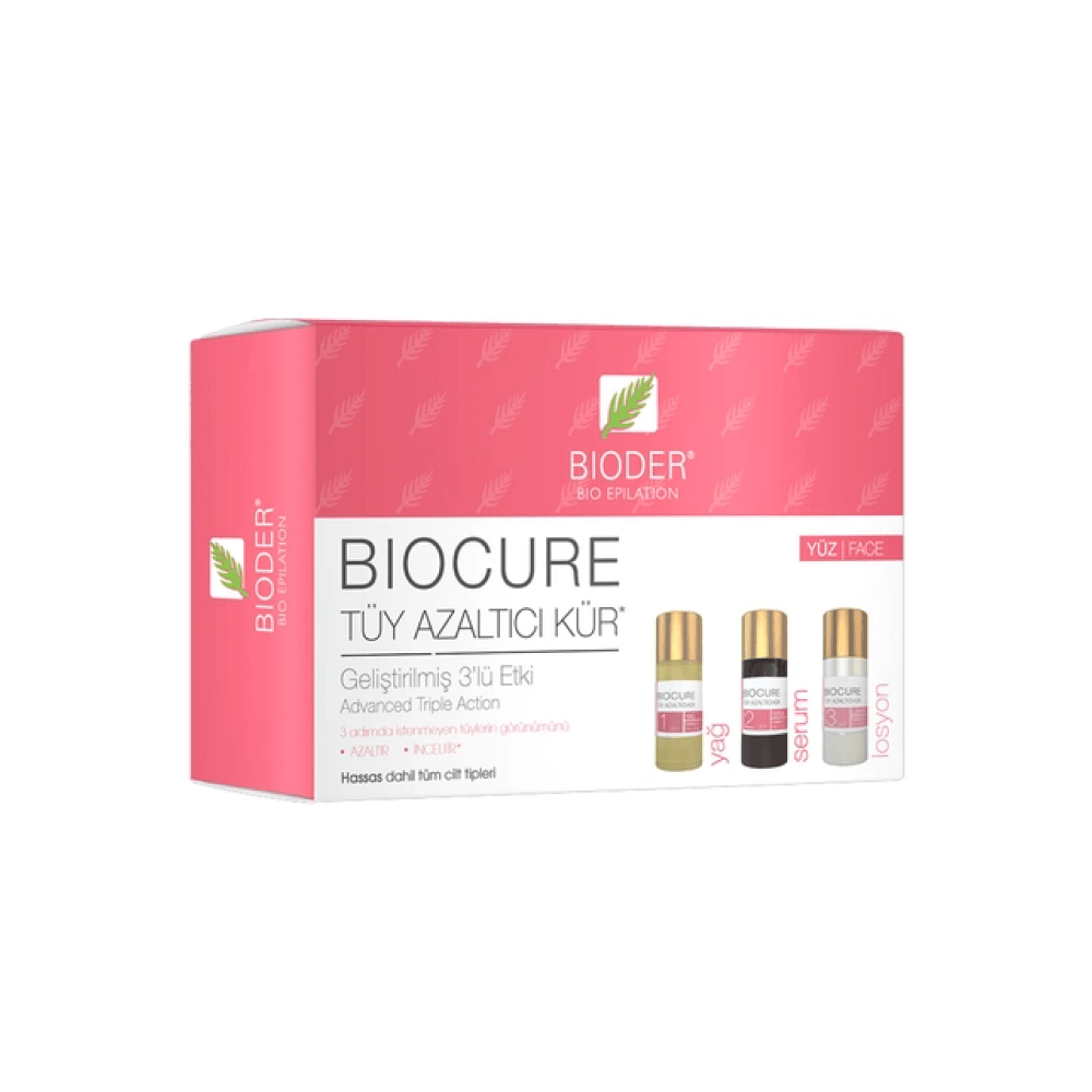 Bioder Biocure Tüy Azaltıcı Kür Yüz Bölgesi 3 x 5 ml