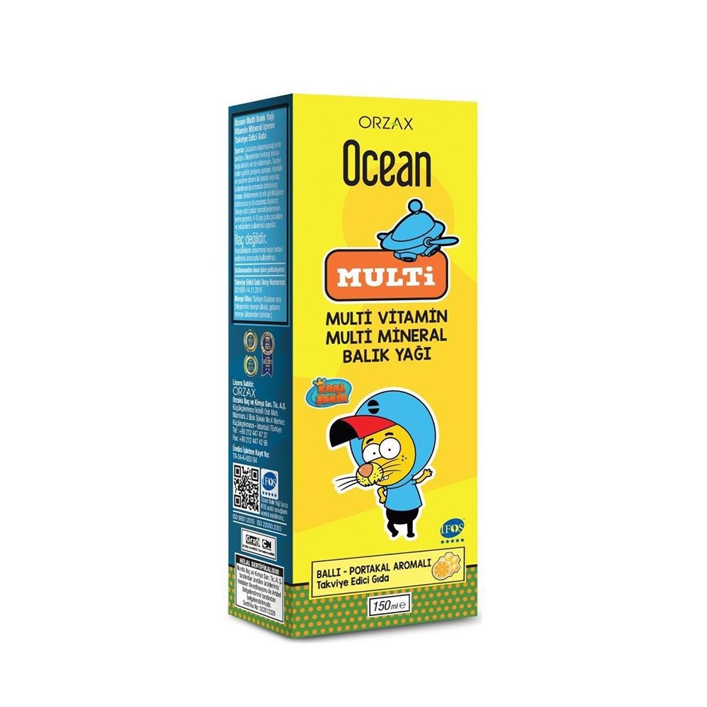 Ocean Kral Şakir  Multivitamin Multimineral Şurup 150 ml