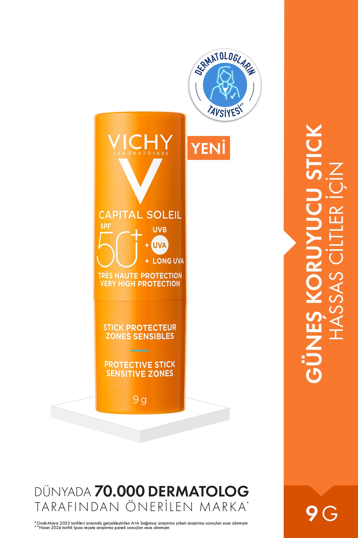 Vichy Capital Soleil Spf 50+ Korumalı Güneş Koruyucu Stick 9 ml