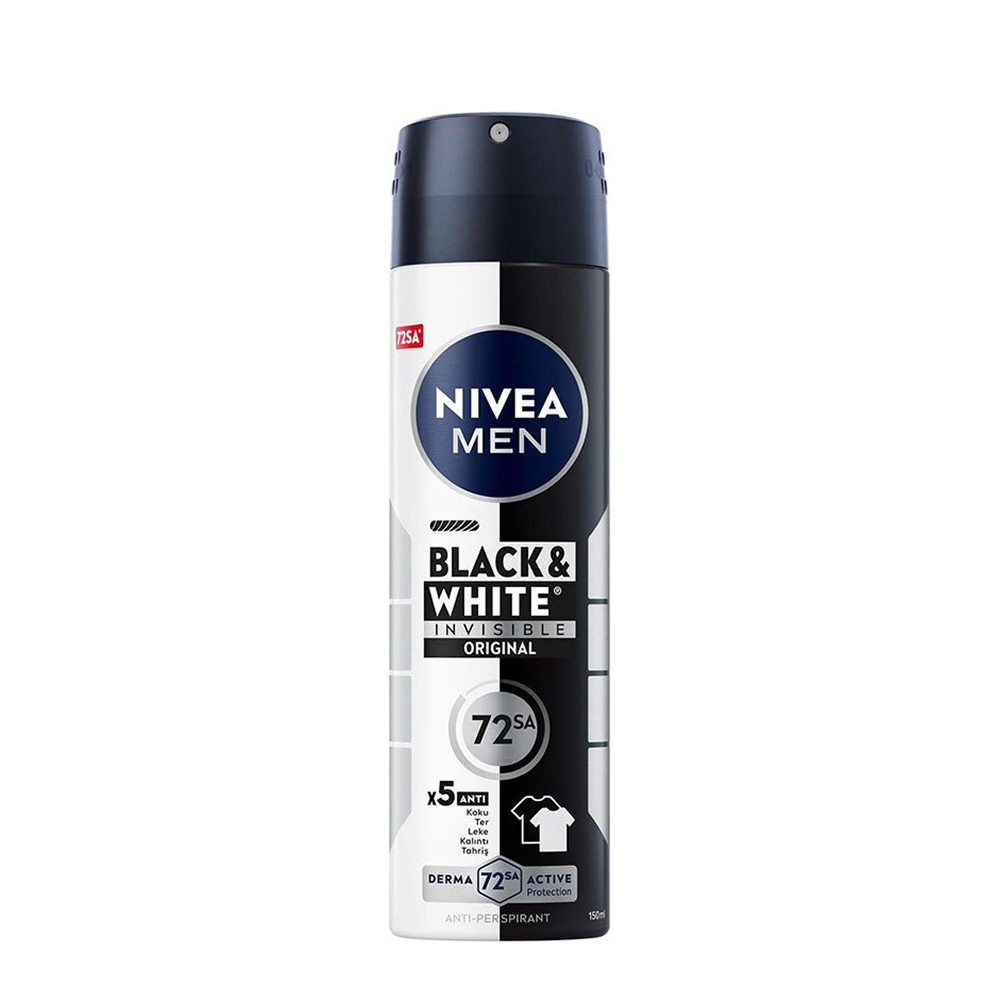 Nivea Men Black & White Invisible Original Erkek Deodorant 150 ml