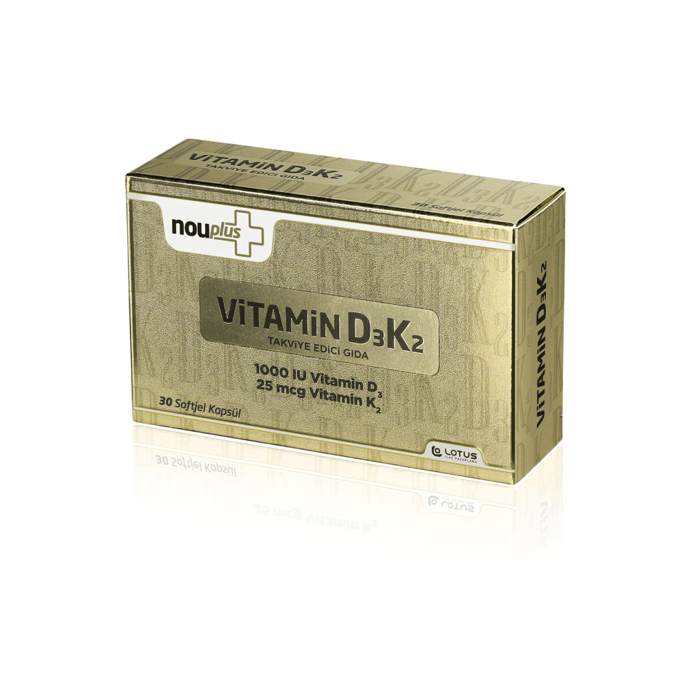 Nouplus Vitamin D3K2 Softjel 30 Yumuşak Kapsül