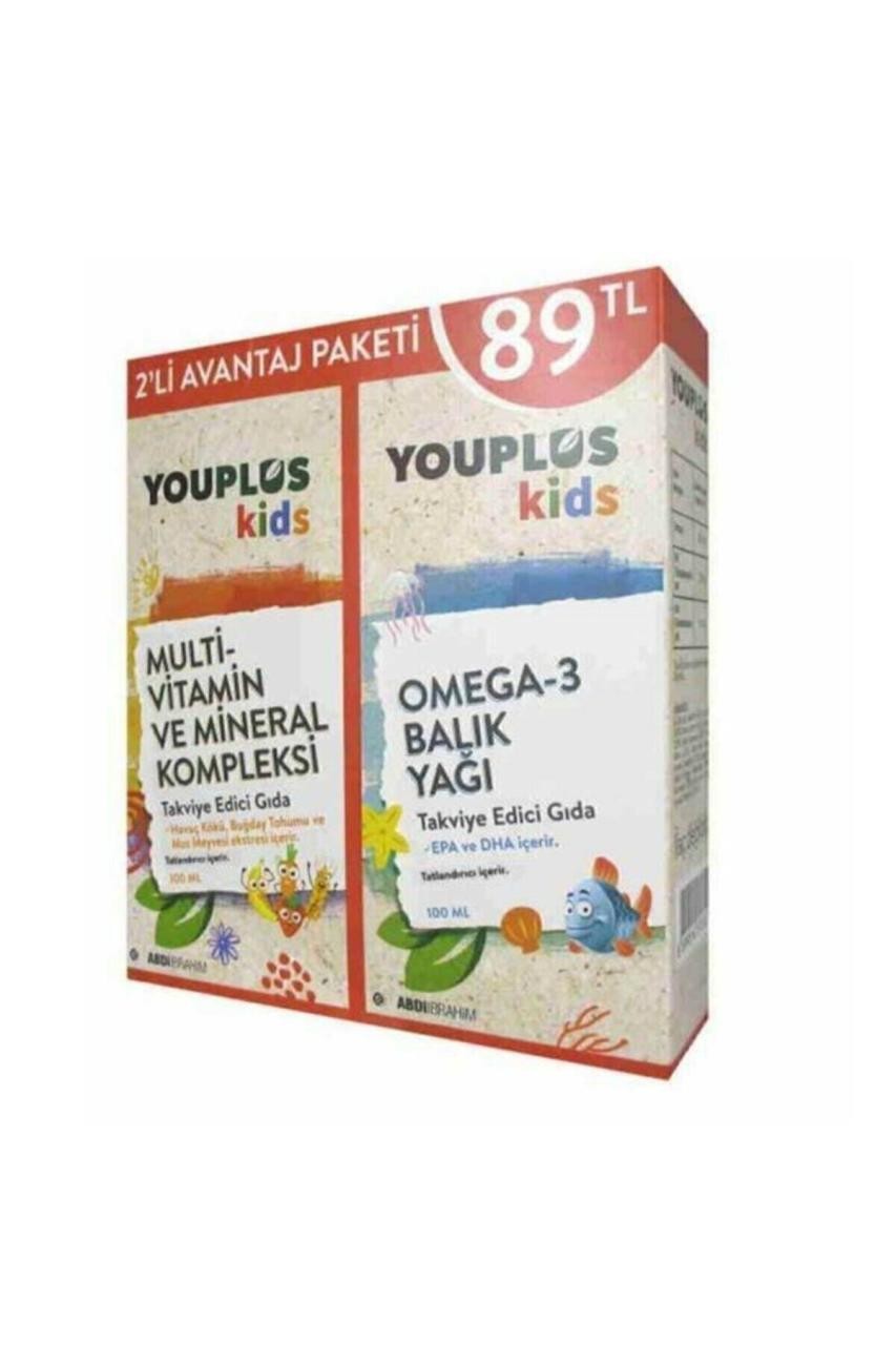 Youplus Kids Multivitamin 100 ml + Balık Yağı 100 ml