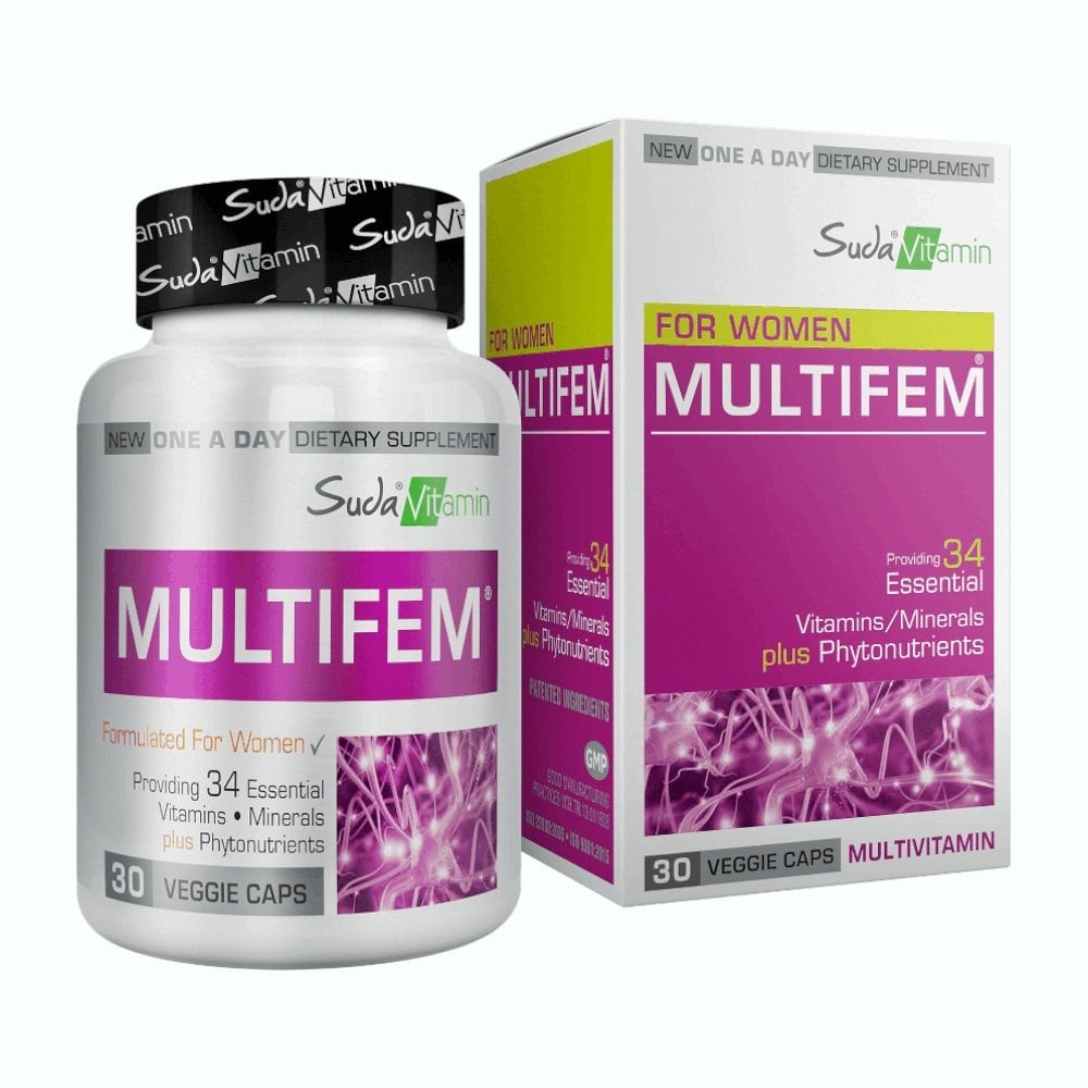 Suda Vitamin Multifem 50+ Kadınlar İçin Multivitamin 30 Bitkisel Kapsül