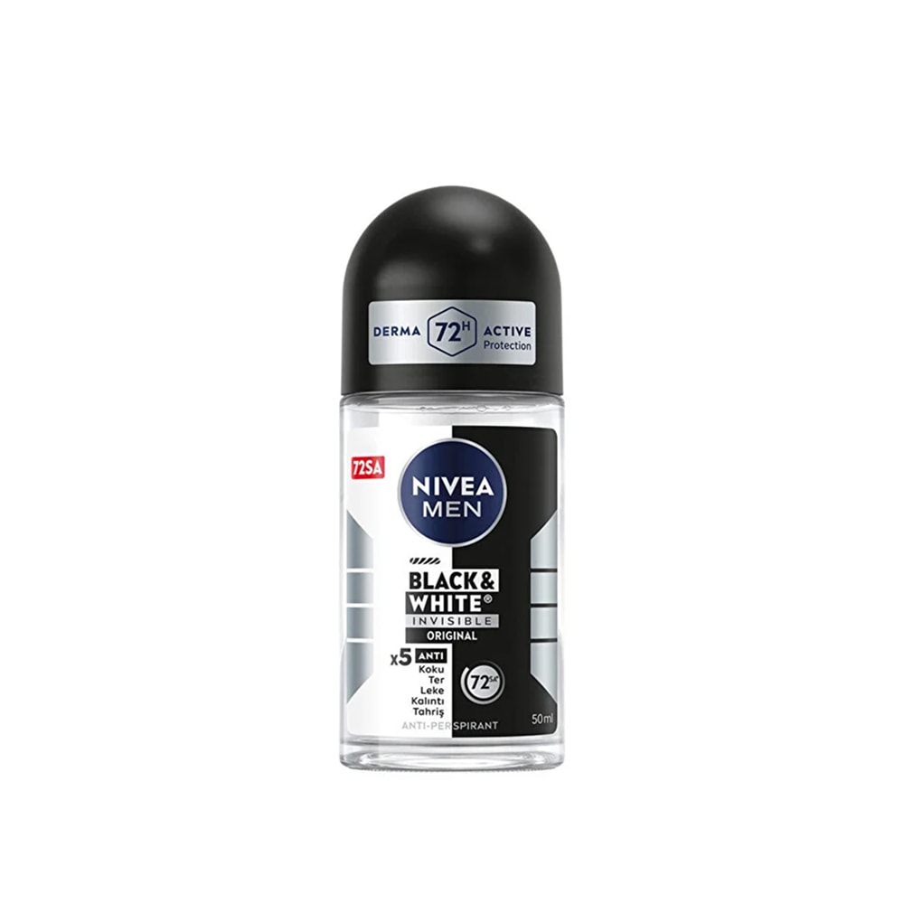 Nivea Men Black & White Invisible Original Erkek Roll On 50 ml