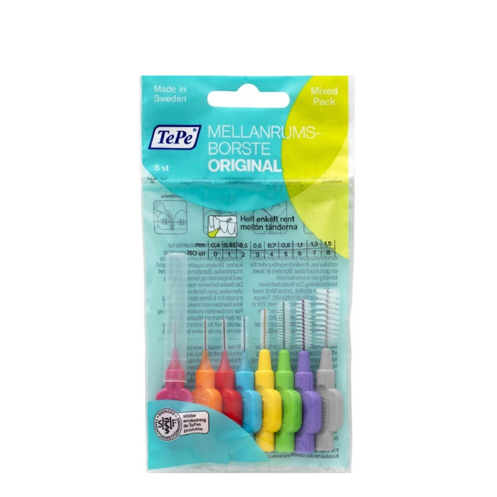 TePe Interdental Brush Blister Mix Pack Diş Arayüz Fırçası 8'li - Karışık