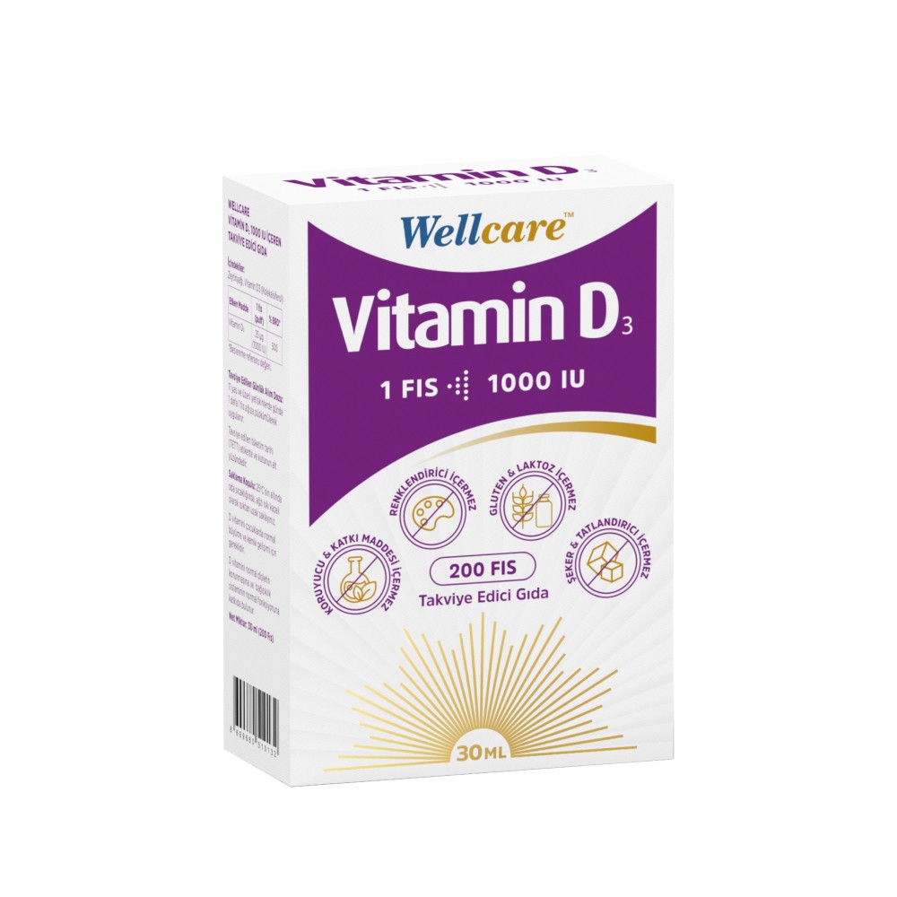 Wellcare Vitamin D3 1000 IU Sprey 30 ml