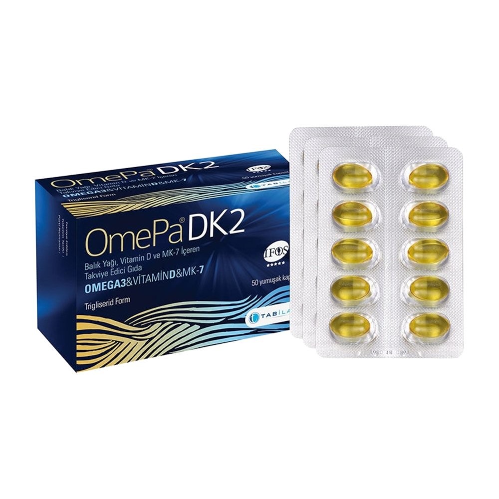 Omepa-Dk2 Omega 3 Vitamin D Mk-7 50 Yumuşak Kapsül