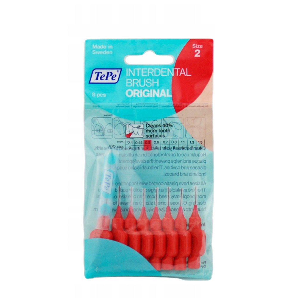 TePe Interdental Brush Blister Diş Arayüz Fırçası 0.5 mm 8'li - Kırmızı