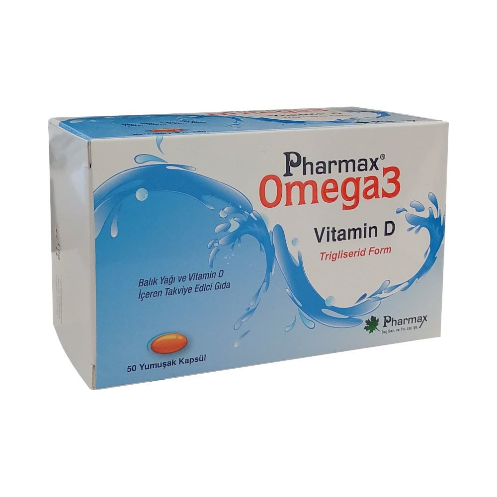 Pharmax Omega 3 Vitamin D 50 Yumuşak Kapsül