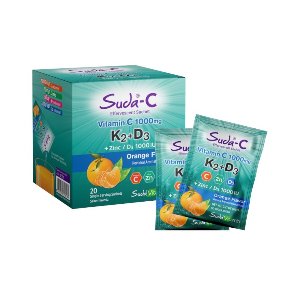 Suda-C K2+D3 Vitamini 1000 mg 20 Saşe