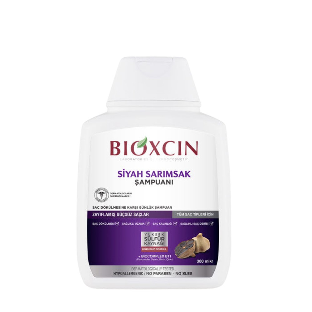 Bioxcin Saç Dökülmesine Karşı Siyah Sarımsak Şampuanı 300 ml