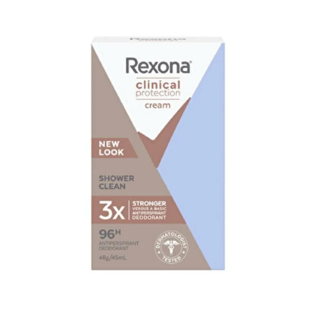 Rexona Clinical Protection Shower Clean 45 ml Krem Deodorant